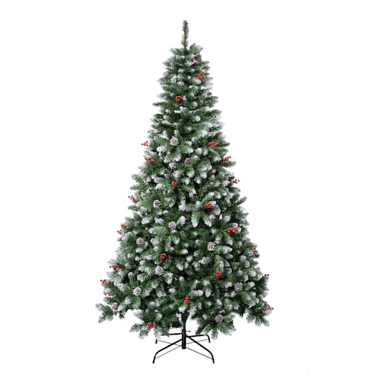 7.5ft. Unlit Cullen Fir Artificial Christmas Tree with Berries and Pinecones